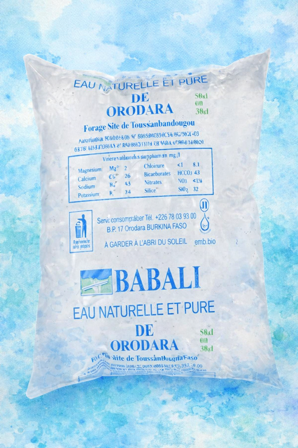 Eau Minérale en Sachet BABALI