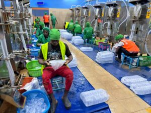 Production eau sachet